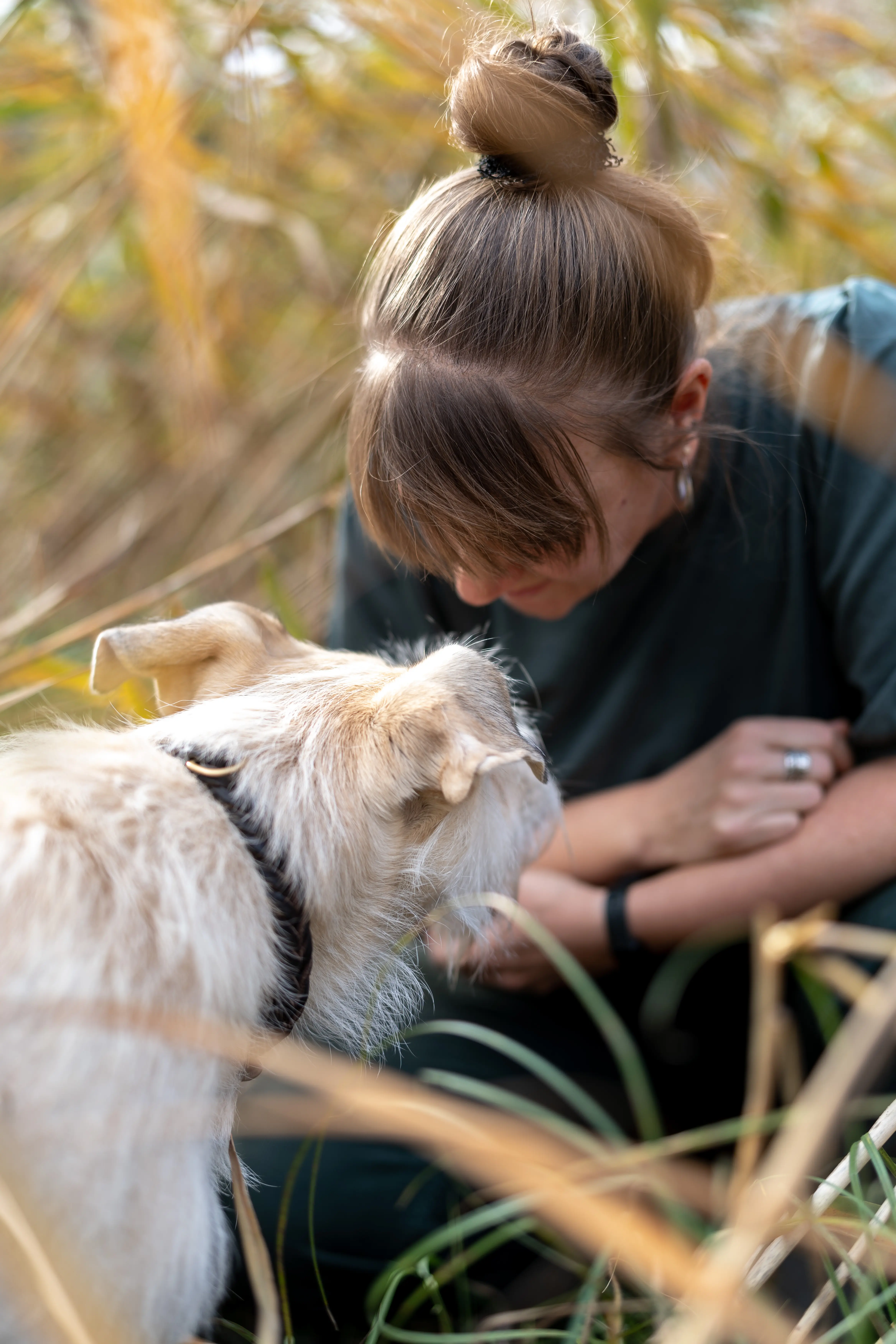 Jeaninne mit Sozialhund Wilma